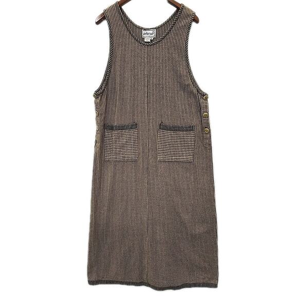 Winter Sun Dresses & Skirts - Winter Sun Womens Jumper Dress Sz L Pinafore Modest Dark Academia Lagenlook